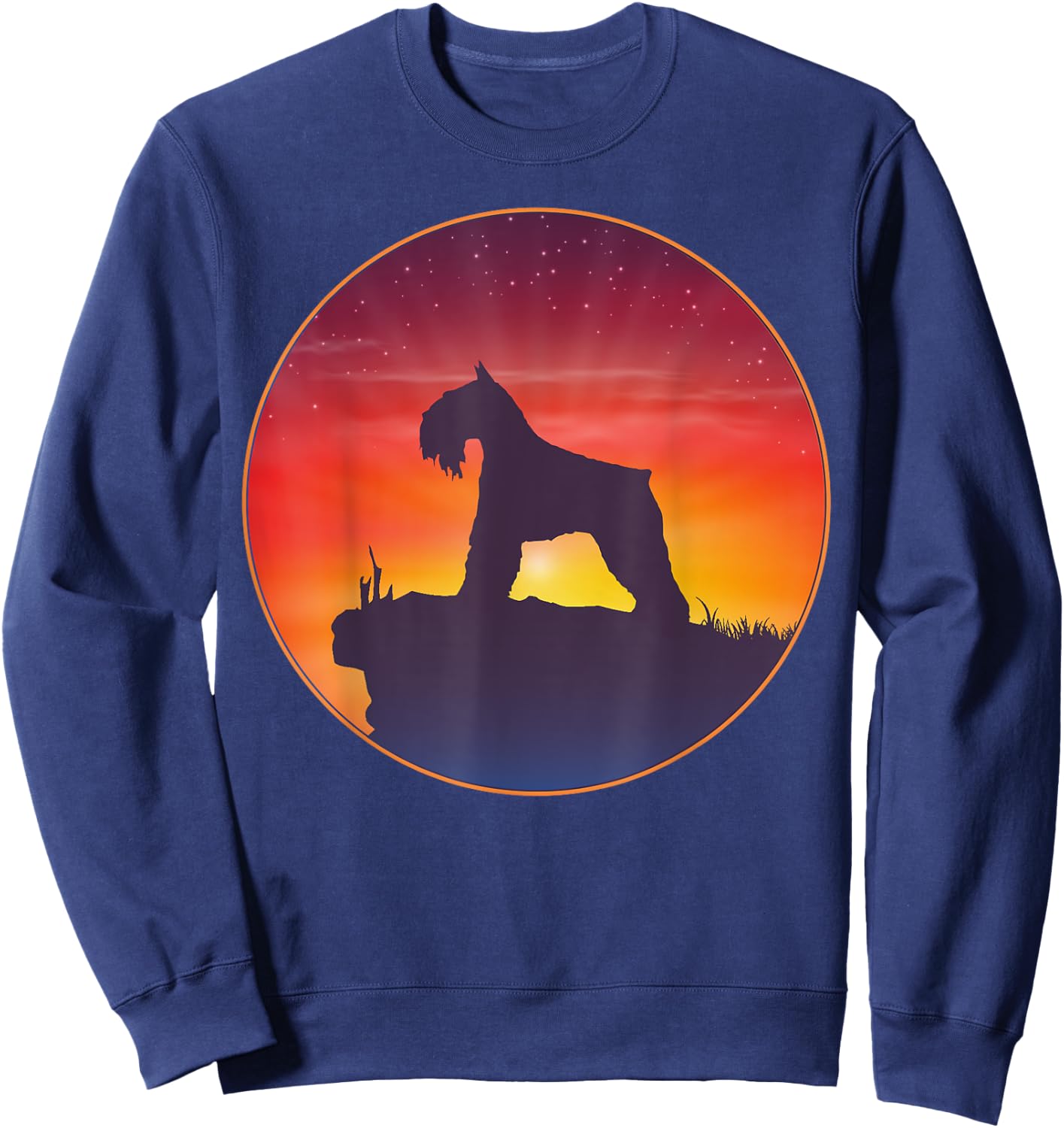 Schnauzer Standard Miniature & Giant-Schnauzer Dog Men Women Kids Sweatshirt - Sweatshirt | Navy