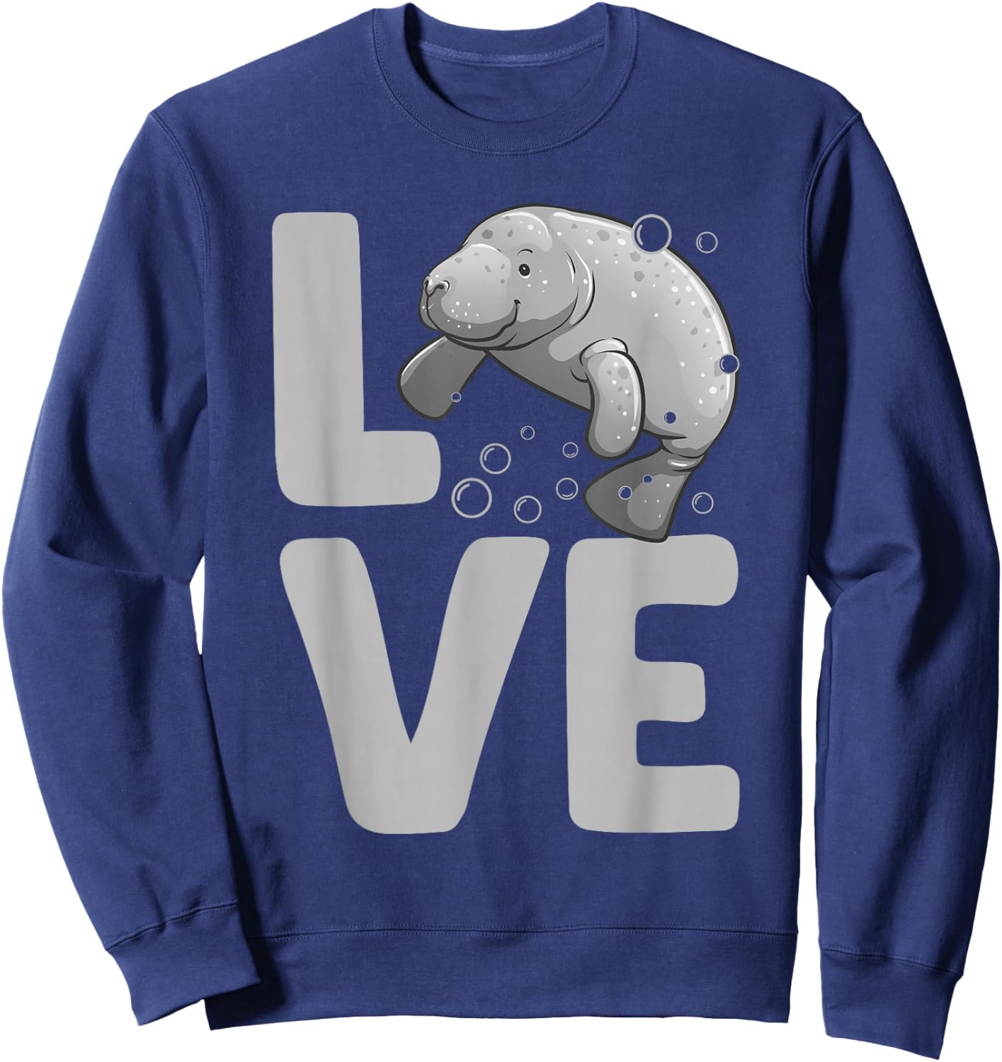 Funny Manatee Design Women Kids Dugong Manatee Lover Sweatshirt - Sweatshirt | Navy