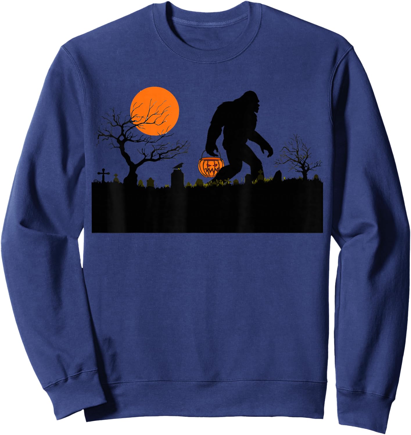 Funny Halloween Sasquatch Bigfoot Halloween Costume Sweatshirt - Sweatshirt | Navy