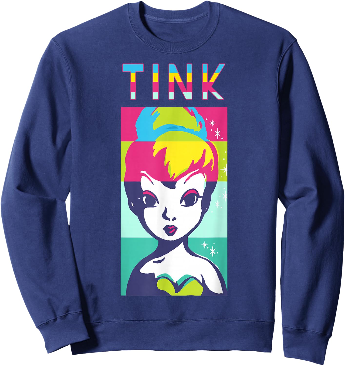 Disney Peter Pan Tinker Bell Color Block Portrait Sweatshirt - Sweatshirt | Navy