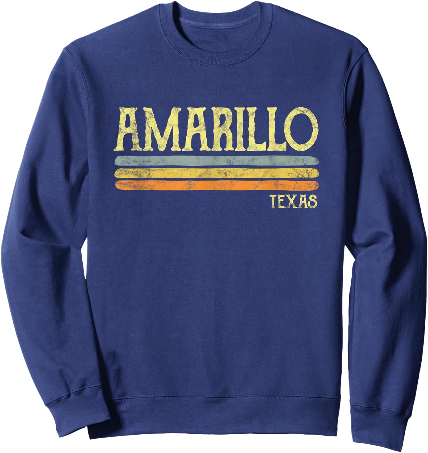 Vintage Amarillo Texas Tx Love Gift Souvenir Sweatshirt - Sweatshirt | Navy