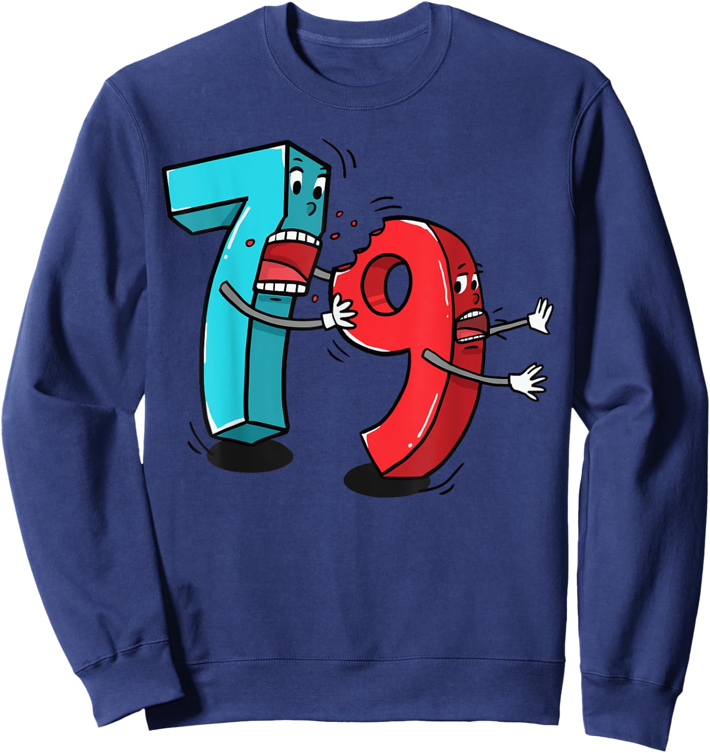 7 ate (8) 9 Funny Math Sweatshirt - Sweatshirt | Navy