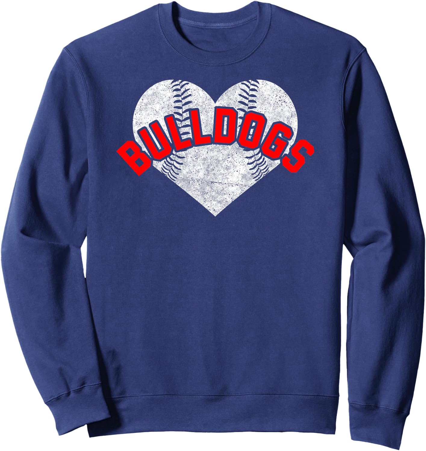 Bulldogs Baseball Softball High School Team Mascot Mom Sweatshirt - Sweatshirt | Navy