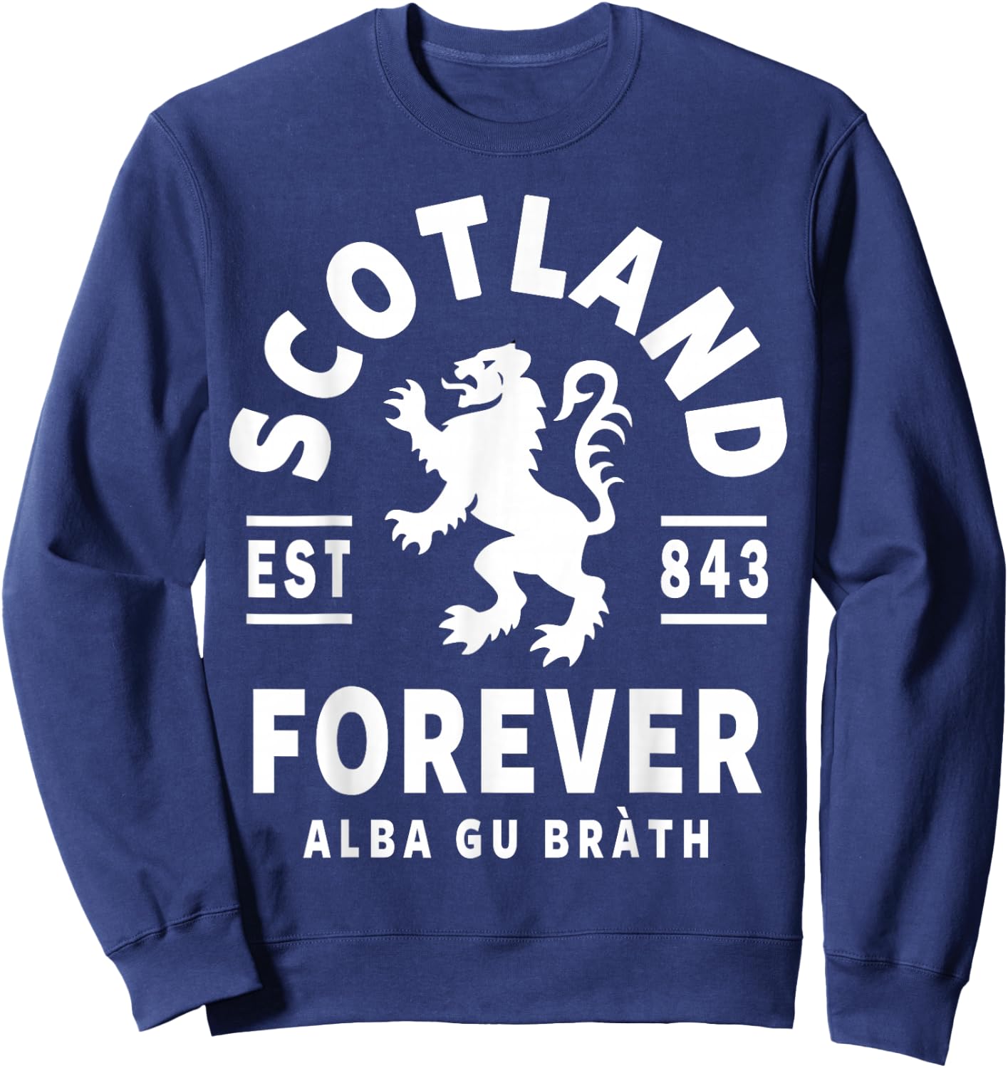 Scotland Forever Scottish Shirt Rampant Lion Sweatshirt - Sweatshirt | Navy