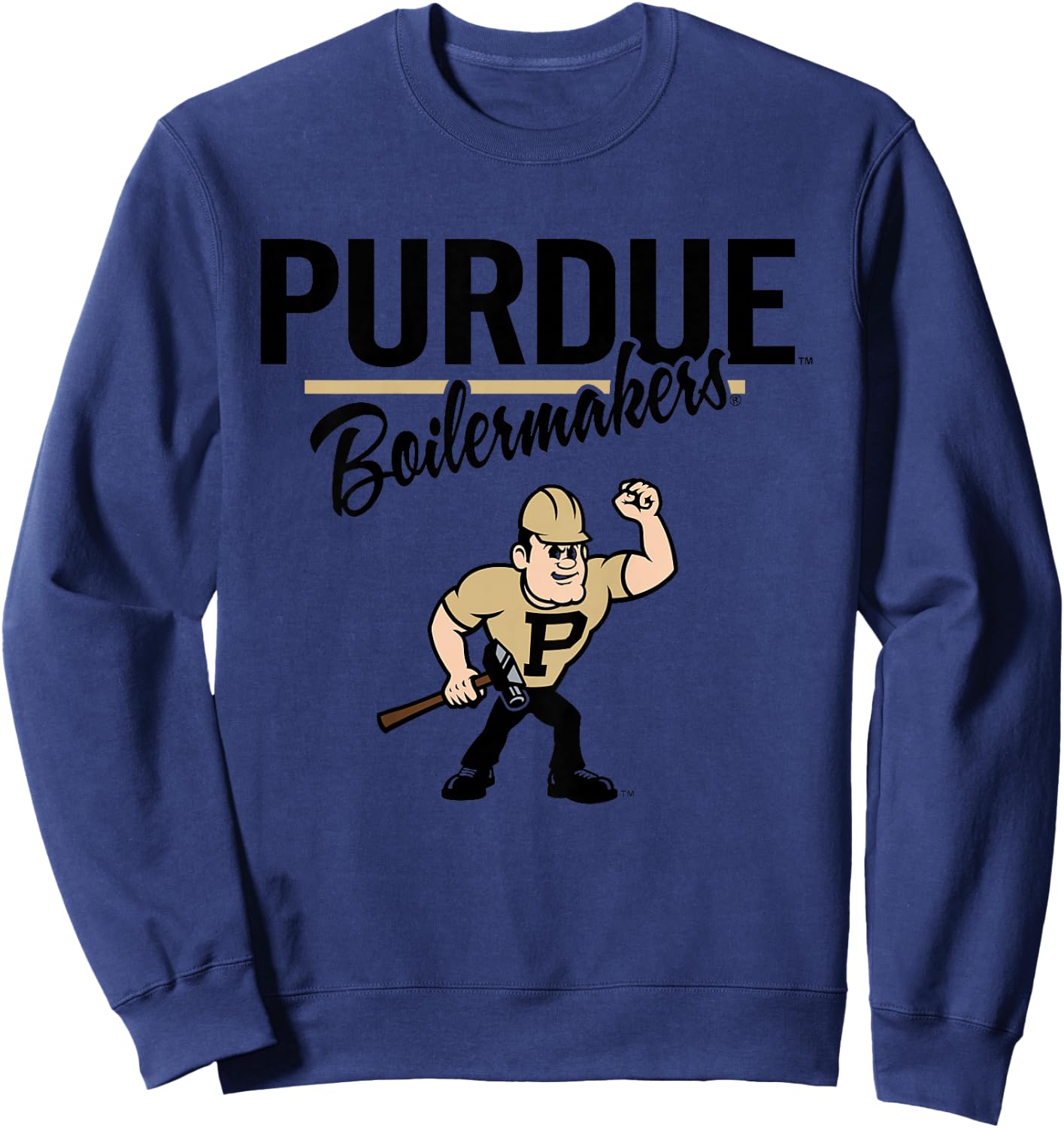 Kids Purdue Boilermakers Kid's Mascot White Officially Licensed Sweatshirt - Sweatshirt | Navy