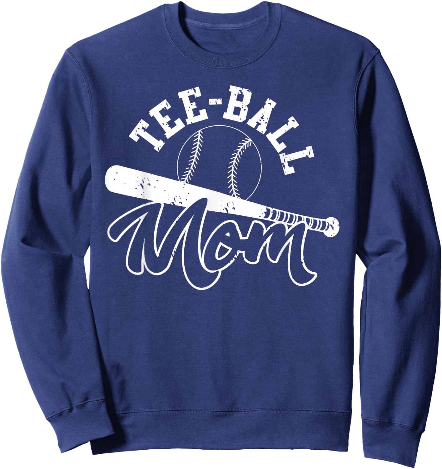ball Mom Shirt | Cute Play T-Ball Women Gift Sweatshirt - Sweatshirt | Navy