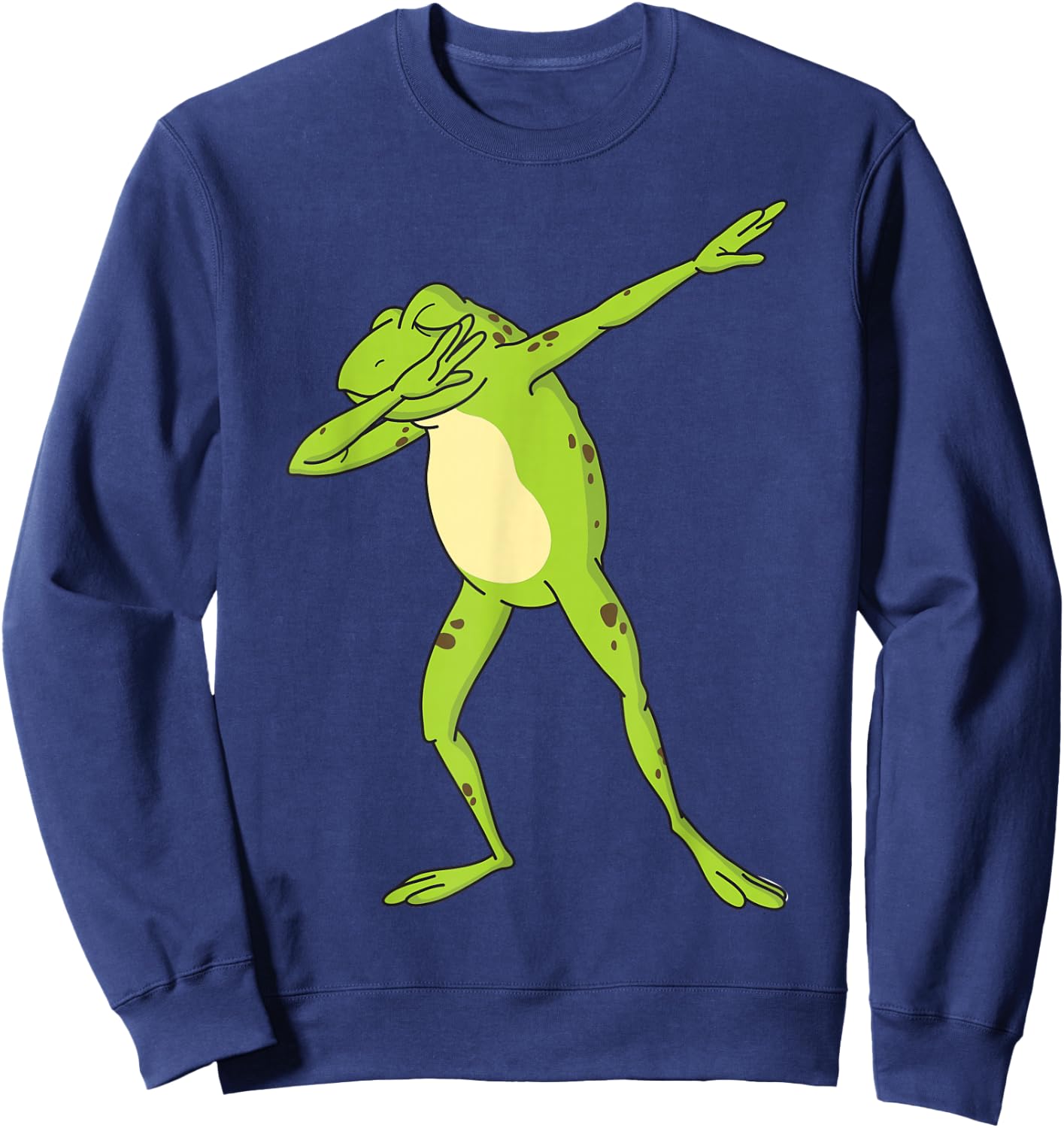 Dabbing Frog For Kids-Boys & Girls Funny Animal Dance Gift Sweatshirt - Sweatshirt | Navy