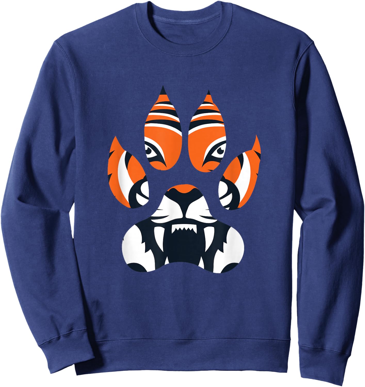 UAB KIDKIS -Adults Tiger Paw Animal Lover Wildlife Funny Gift Sweatshirt - Sweatshirt | Navy