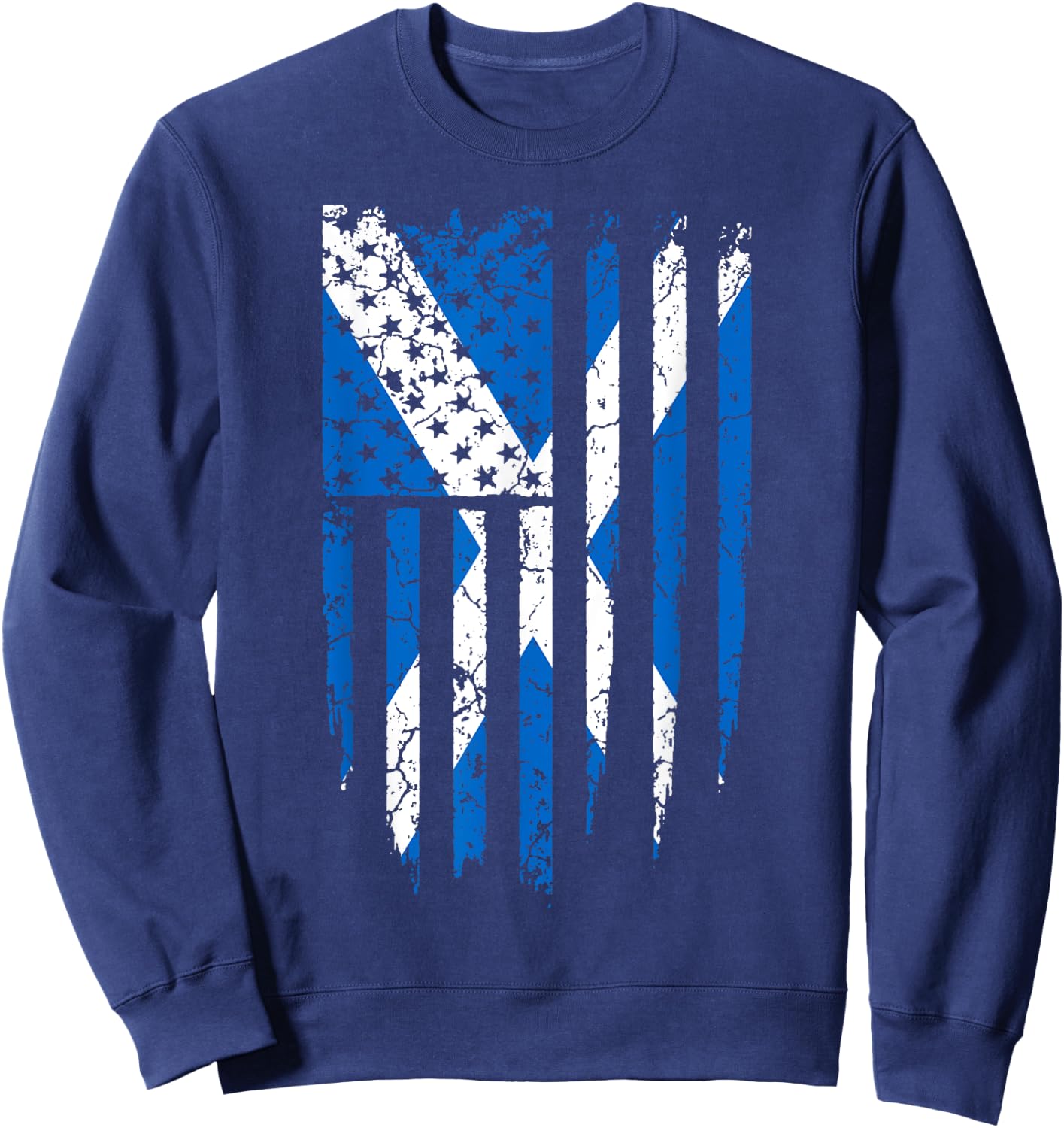 Scottish American Scotland & America Flag Sweatshirt - Sweatshirt | Navy