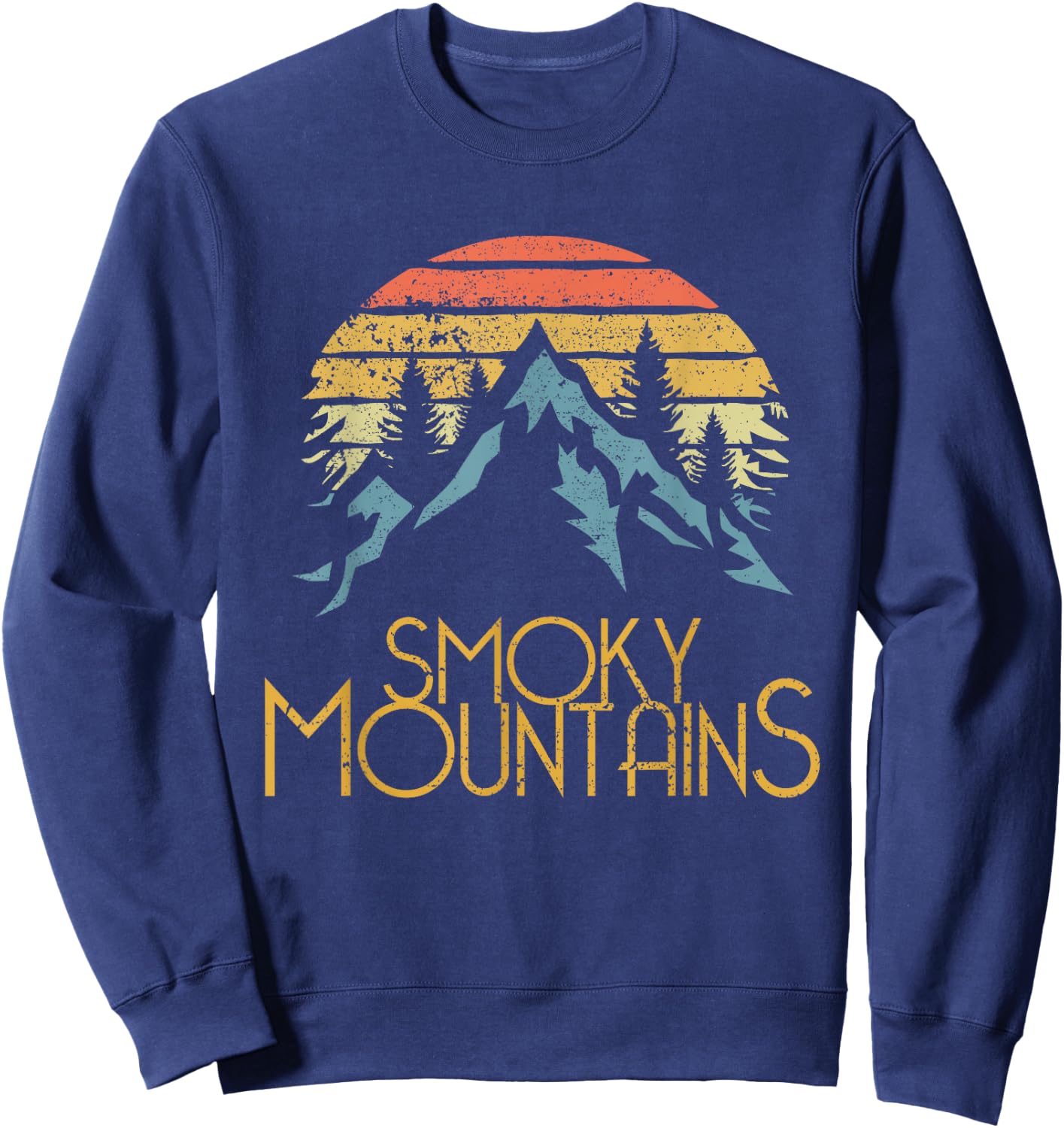 Vintage Great Smoky Mountains National Park GSMNP Sweatshirt - Sweatshirt | Navy