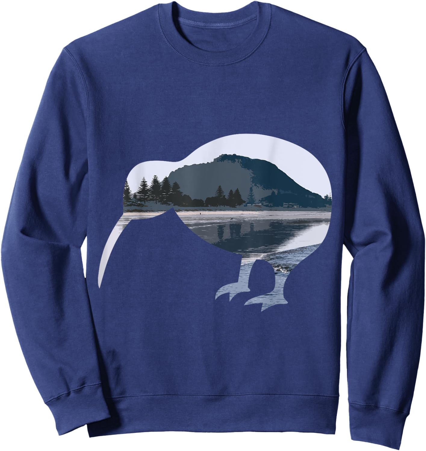 Mount Maunganui Tauranga Kiwi Bird Sweatshirt - Sweatshirt | Navy