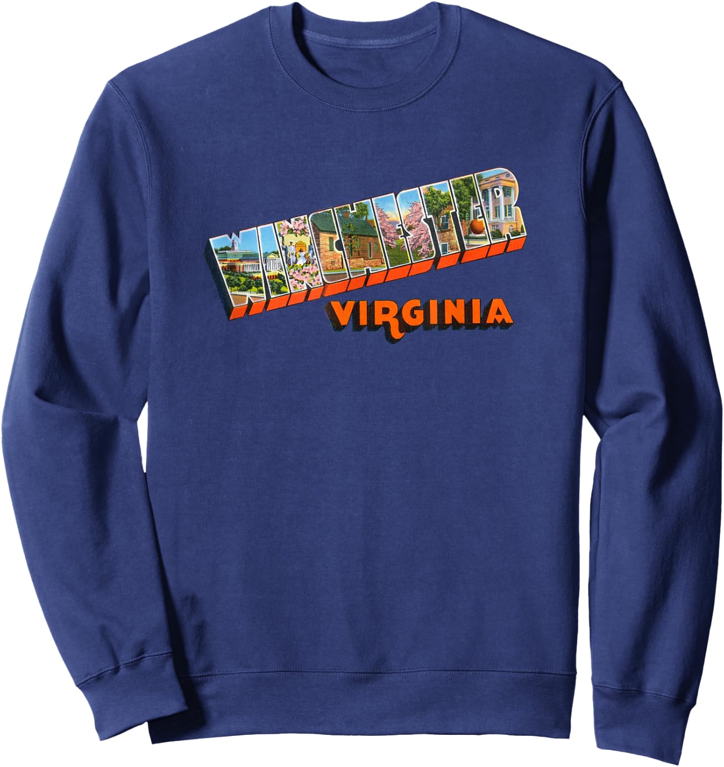 Winchester VA T Shirt Retro Vintage Virginia Souvenir Sweatshirt - Sweatshirt | Navy