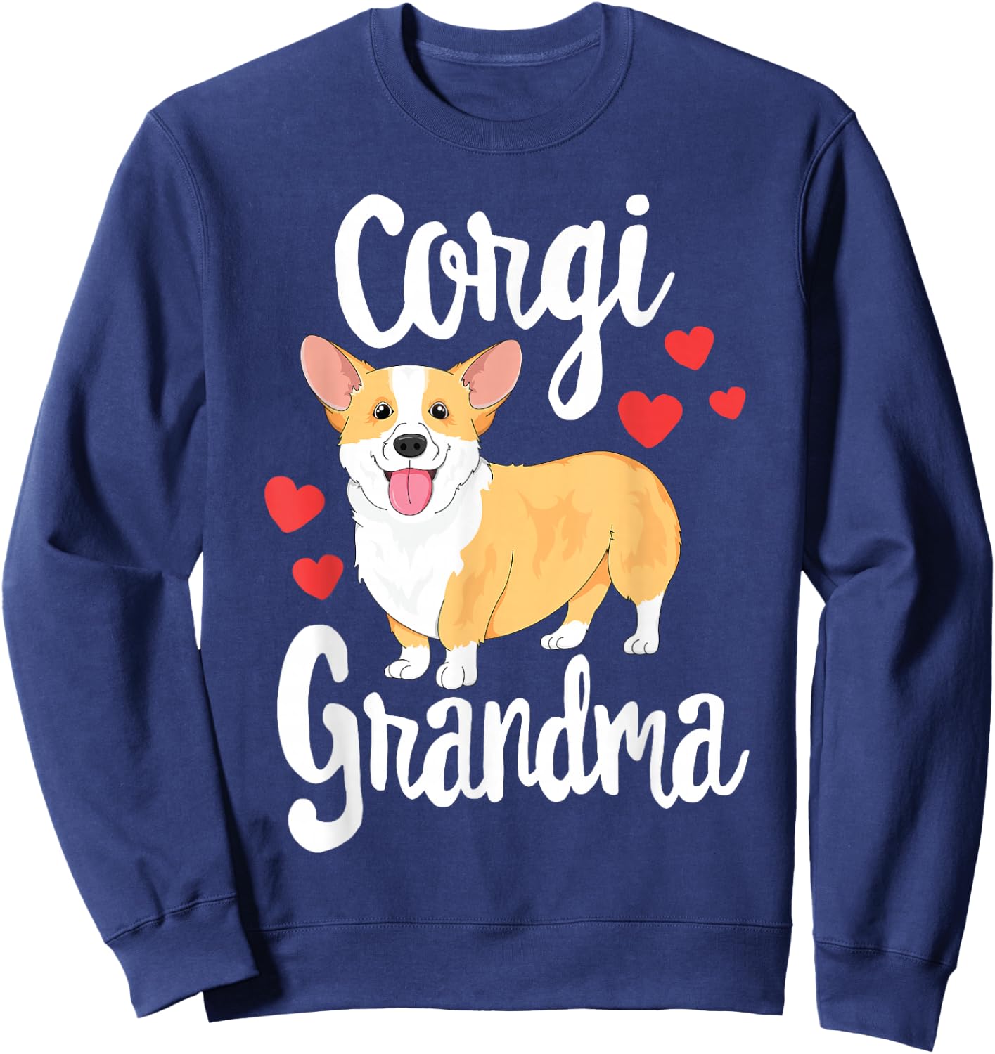 Corgi Women Girls Puppy Lover Dog Grandma Gift Sweatshirt - Sweatshirt | Navy