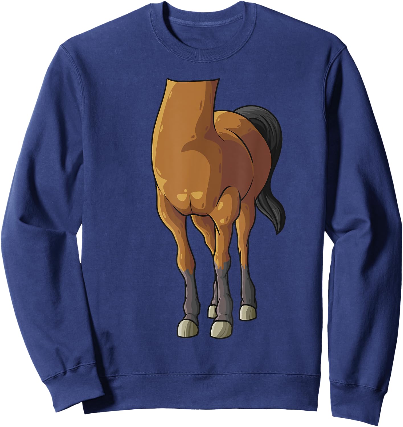 Cool Headless Horse Halloween Costume | Funny Lazy DIY Gift Sweatshirt - Sweatshirt | Navy