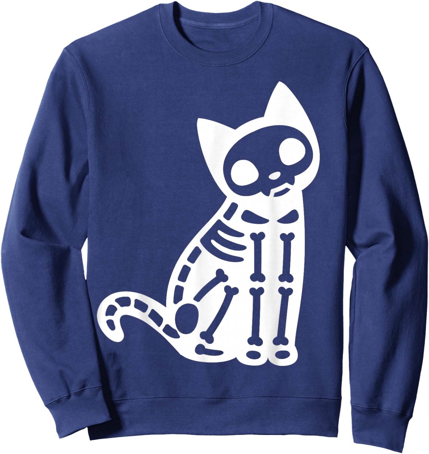 Skeleton Cat Halloween Costume Sweatshirt - Sweatshirt | Navy