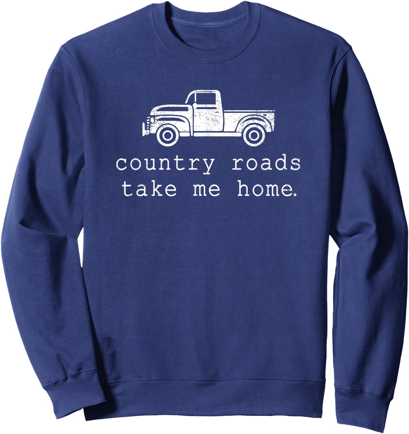 Vintage Country Roads Take Me Home Sweatshirt - Sweatshirt | Navy