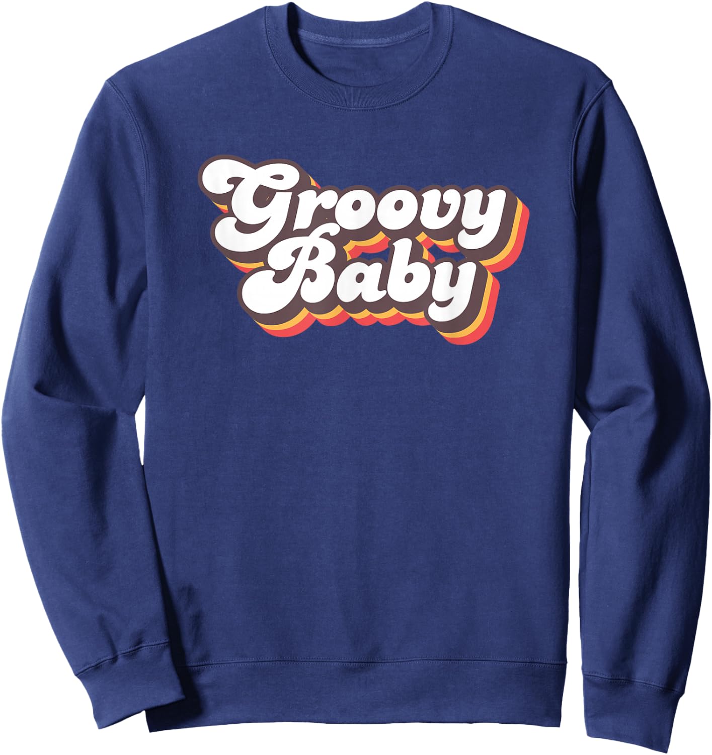 Retro Seventies Style Groovy Baby 70s Fancy Dress Sweatshirt - Sweatshirt | Navy