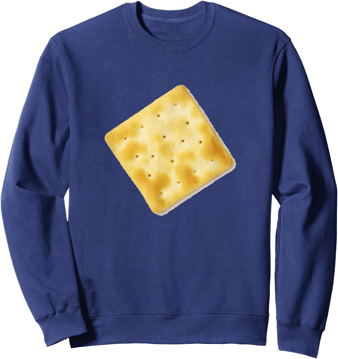 White Cracker Shirt - Funny Salty Soda Crackers Sweatshirt - Sweatshirt | Navy