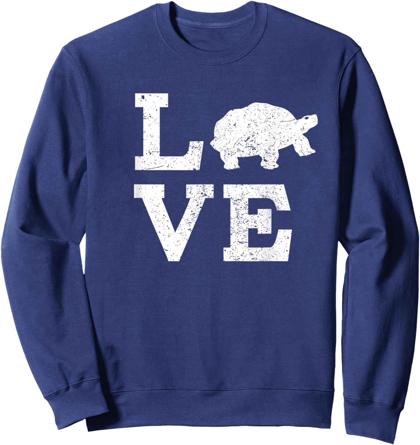 I Love Turtles Tortoises Funny Sweatshirt - Sweatshirt | Navy