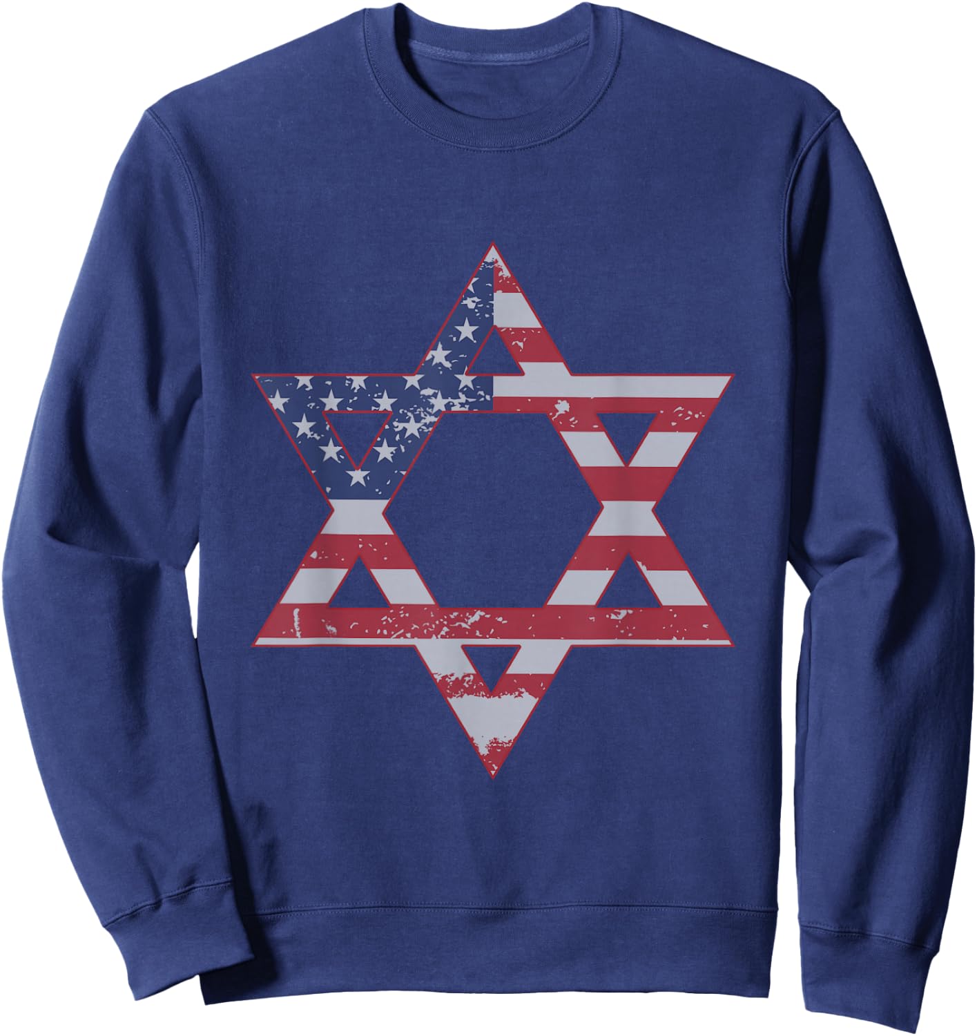 US USA America & Israeli Magen Star Of David T Shirt Sweatshirt - Sweatshirt | Navy