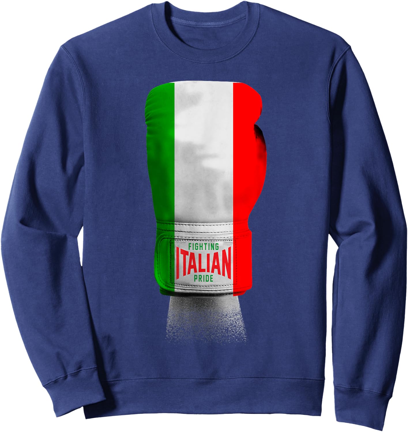 Vintage Italian Flag Boxing Gloves designer Sweatshirt - Sweatshirt | Navy