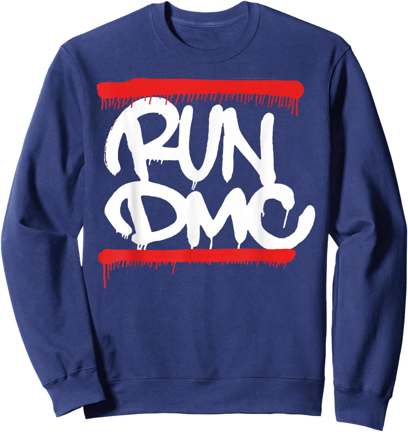 Run DMC Official Graffiti Logo Sweatshirt - Sweatshirt | Navy