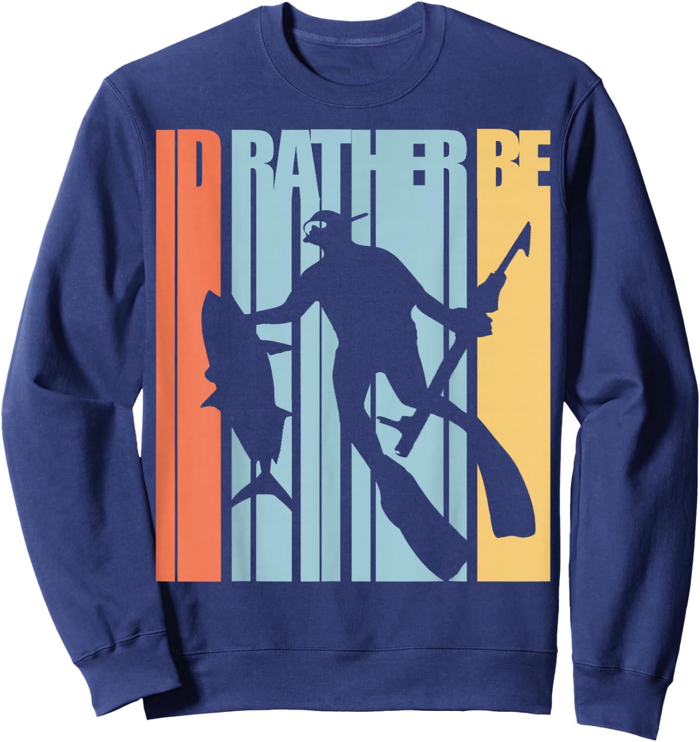 Spearfishing T Shirt Freediving Free Diving Sweatshirt - Sweatshirt | Navy