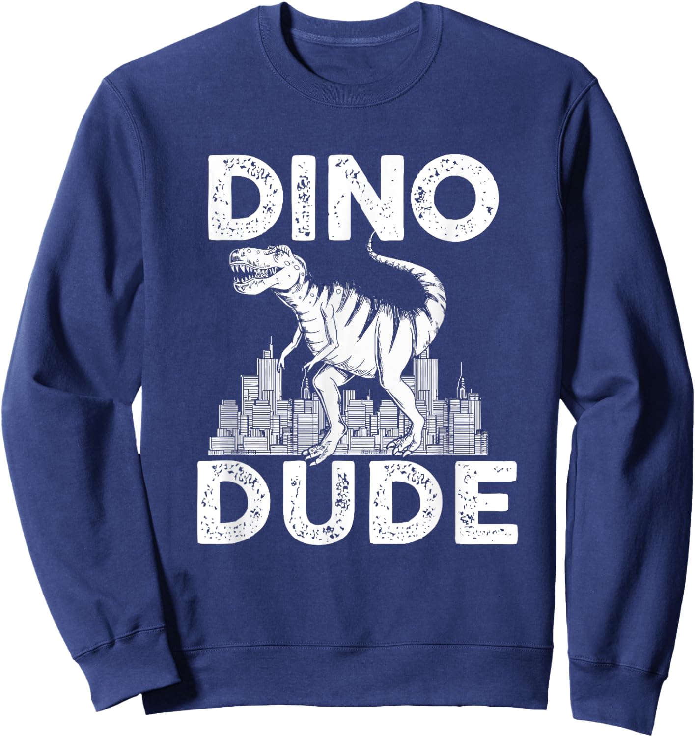 Dino-Dude Dinosaur Family Matching Sweatshirt - Sweatshirt | Navy