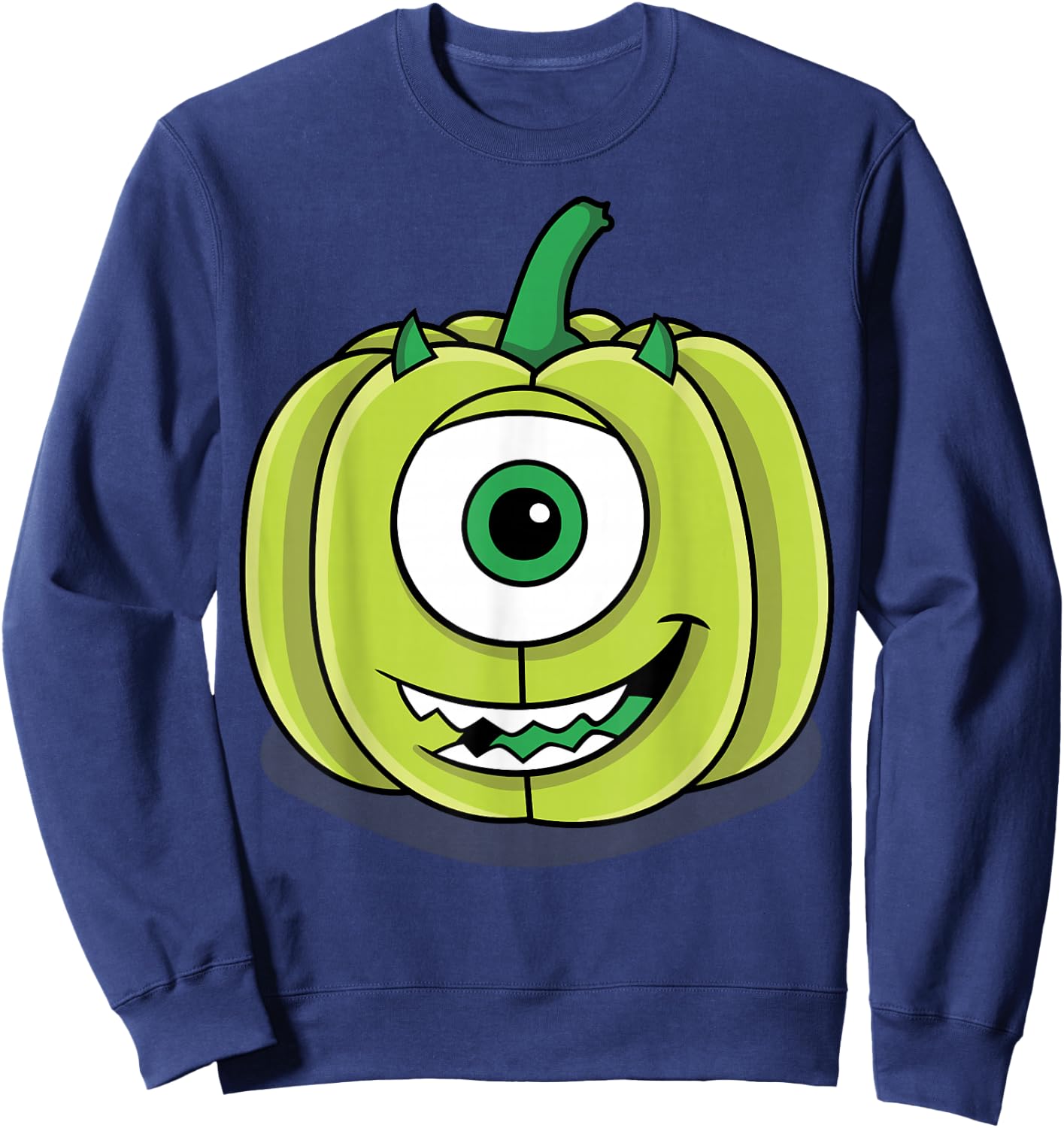 Disney Pixar Monsters Inc. Mike Green Pumpkin Halloween Sweatshirt - Sweatshirt | Navy