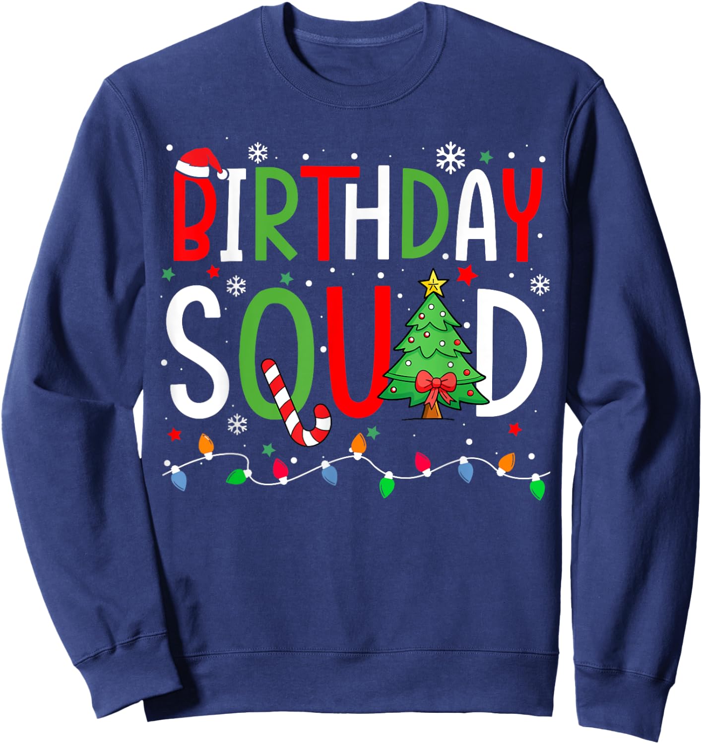 Christmas For Kids Boys Birthday Squad Matching Group Family Sweatshirt - Sweatshirt | Navy
