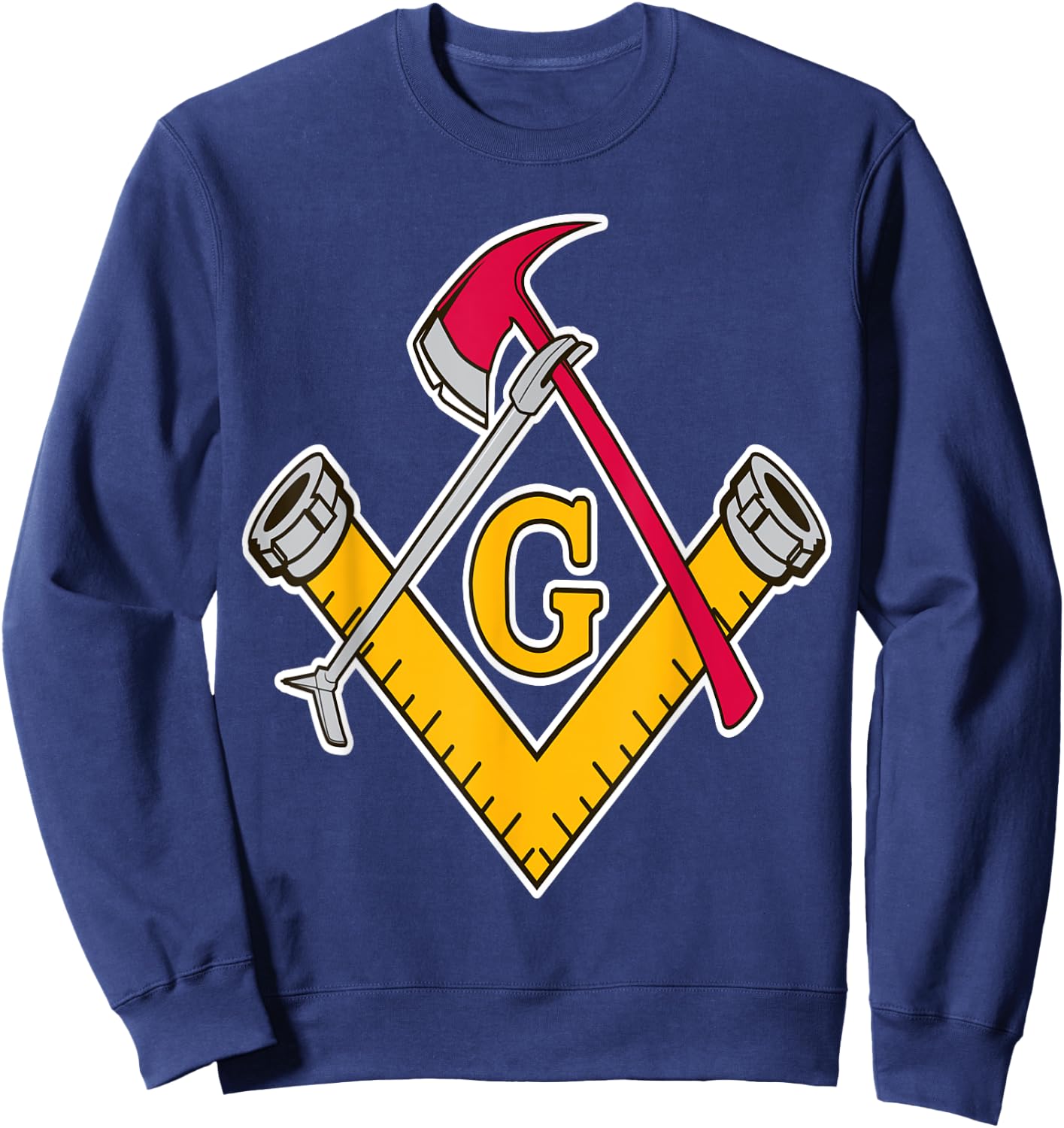 Masonic Firefighter Tools Sweatshirt - Sweatshirt | Navy