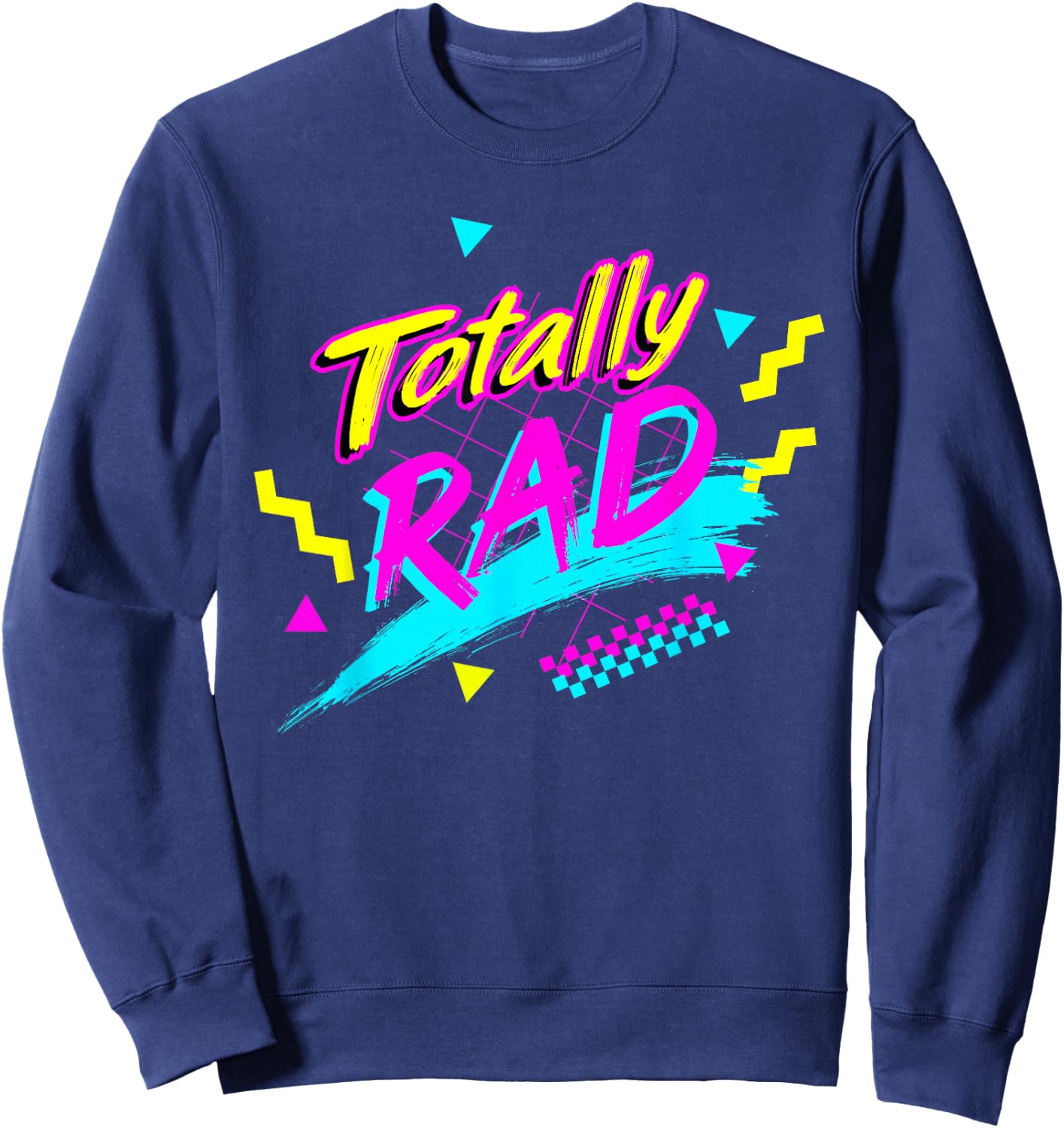 Totally Wheel Back to the 80s Throwback Classic Retro Sweatshirt - Sweatshirt | Navy