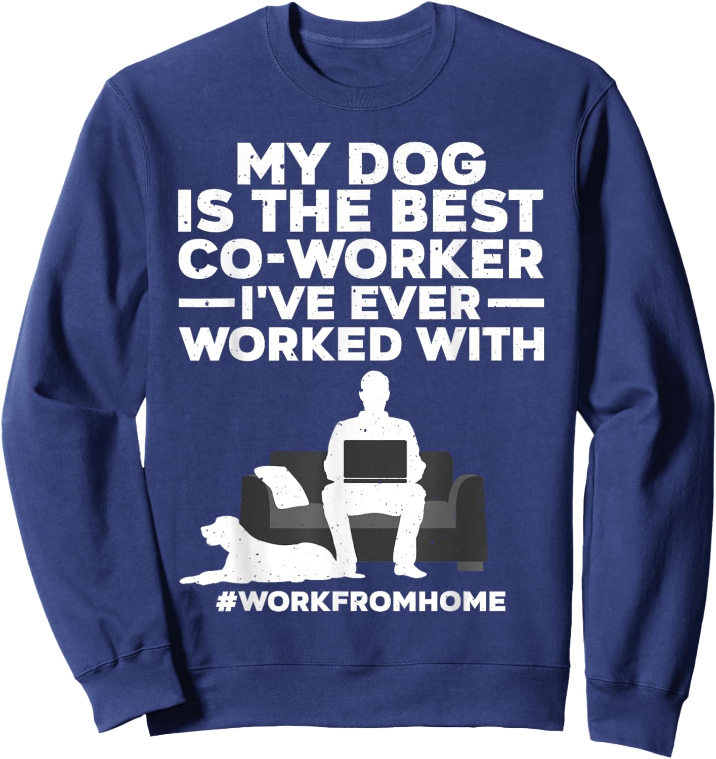 Cool Work From Home Art Women WFH Working From Home Sweatshirt - Sweatshirt | Navy