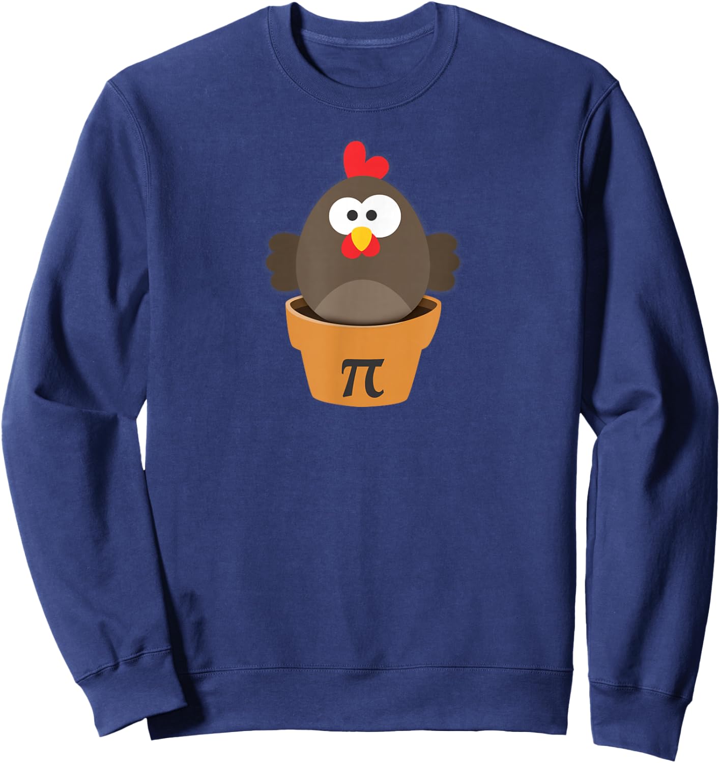 Chicken Pot Pi Shirt - Funny Math - Chicken Pot Pie Sweatshirt - Sweatshirt | Navy