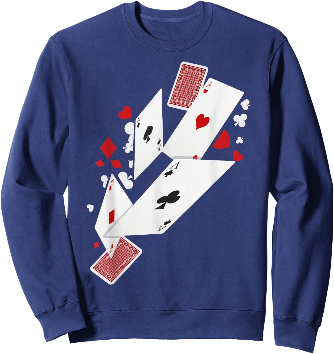 Card Shark Poker Player Four Aces Gambling Gift Sweatshirt - Sweatshirt | Navy