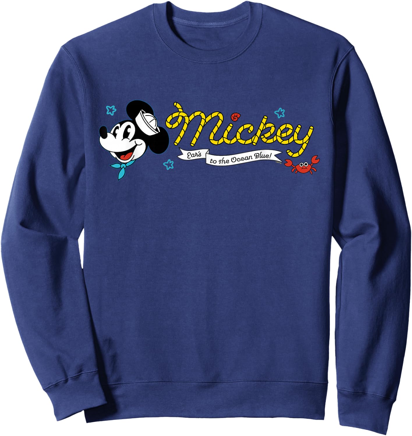 Disney Cruise Sailor Mickey Mouse Ear’s to The Ocean Blue Sweatshirt - Sweatshirt | Navy