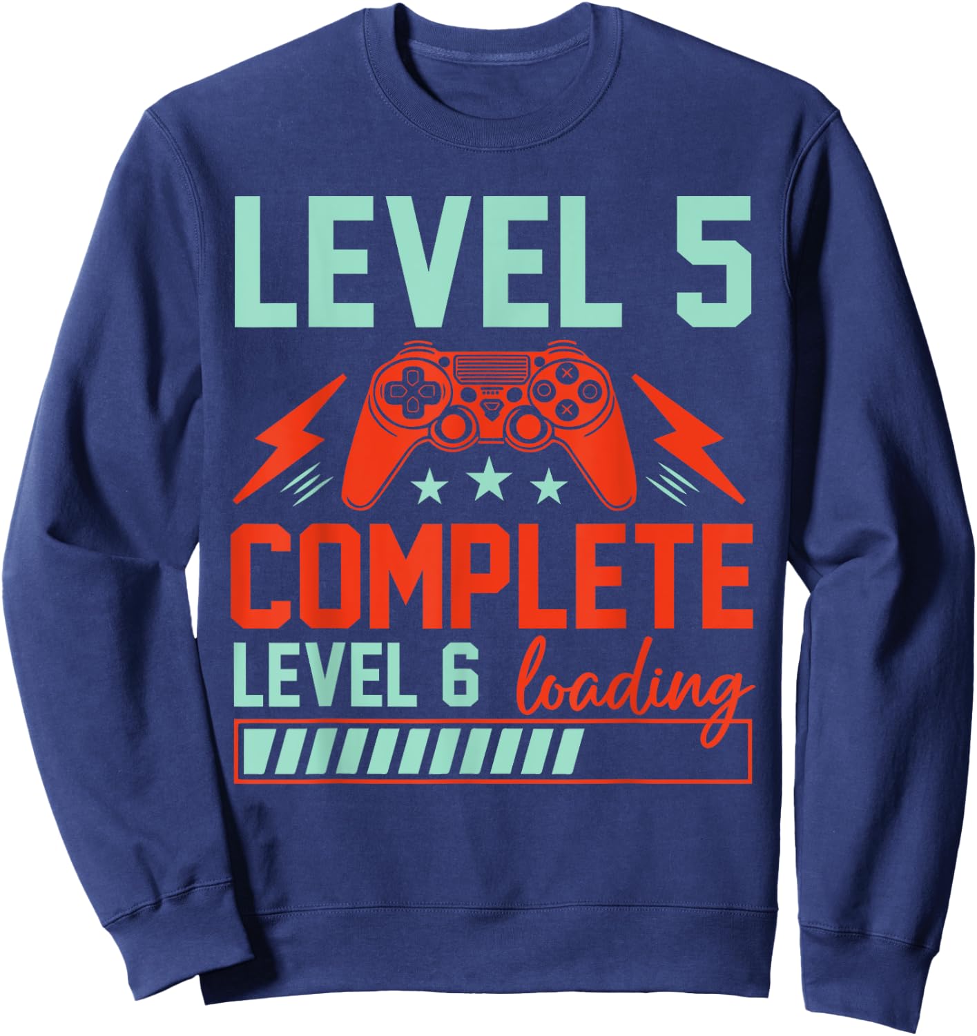 Level 5 Complete Level 6 Loading 5th Wedding Anniversary Sweatshirt - Sweatshirt | Navy