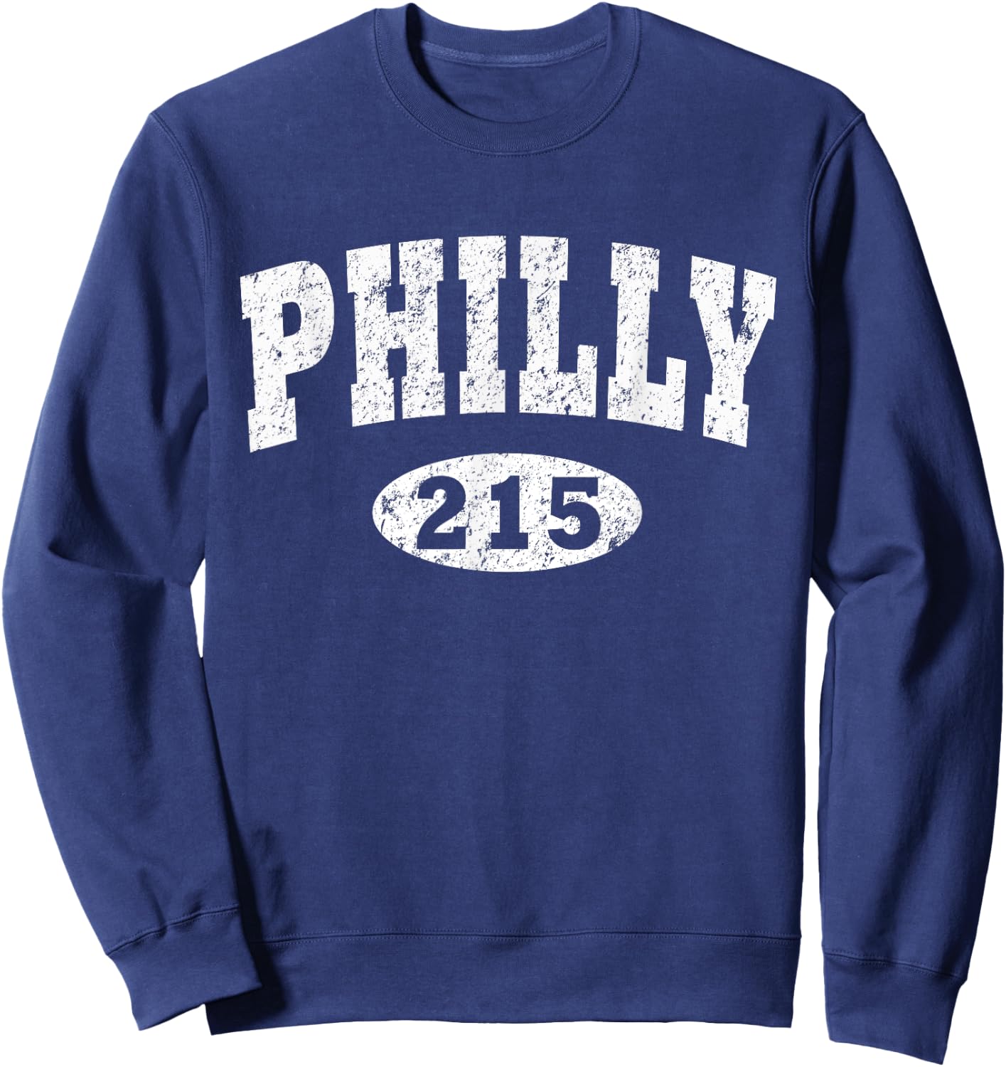 Philly 215 Shirt Philadelphia Distressed Sweatshirt - Sweatshirt | Navy