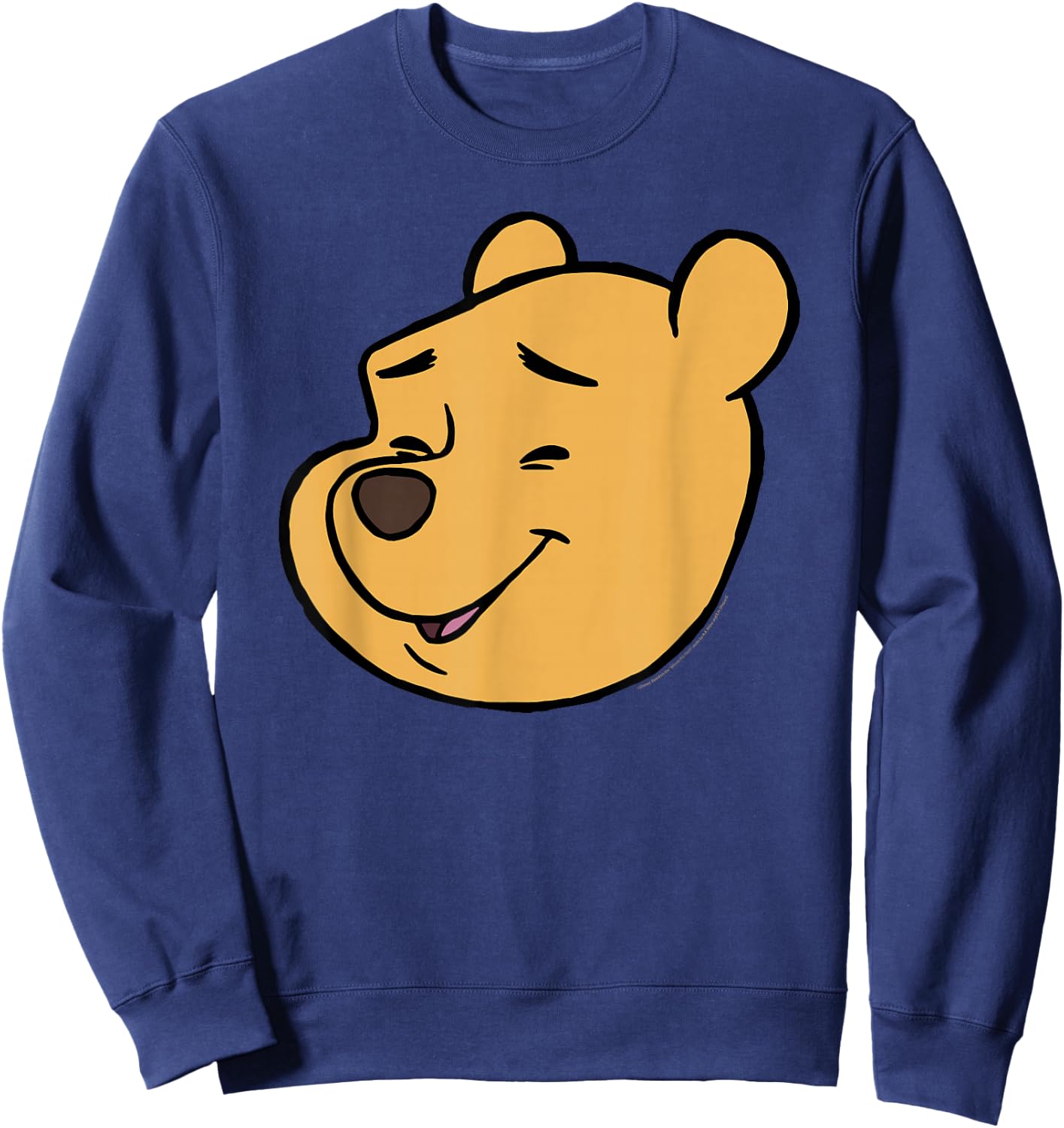 Disney Winnie The Pooh Happy Big Face Costume Sweatshirt - Sweatshirt | Navy