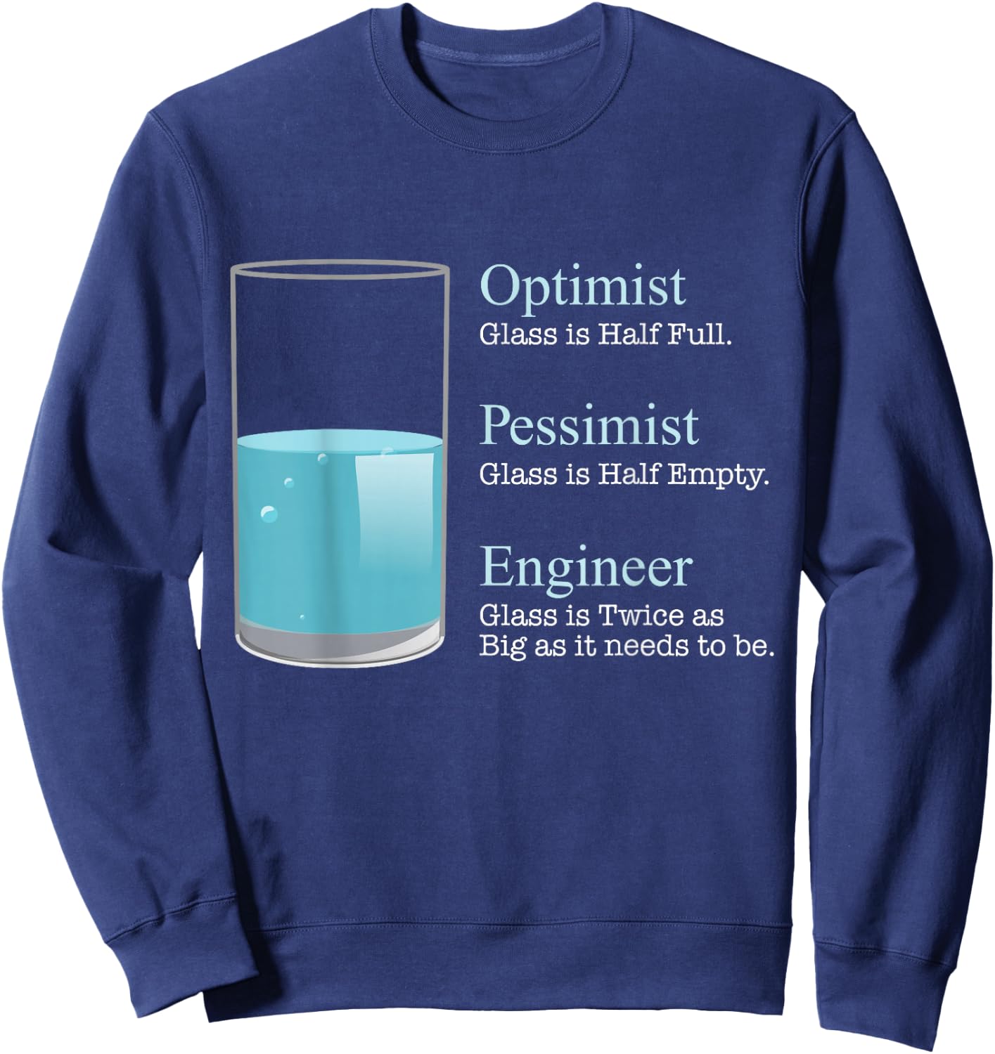 Funny Engineering Adult Classic Fit Black Engineer Humor Small Sweatshirt - Sweatshirt | Navy