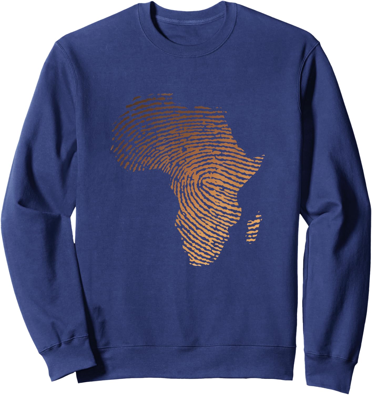 Melanin Shades Africa Map - Africa DNA Fingerprint Sweatshirt - Sweatshirt | Navy