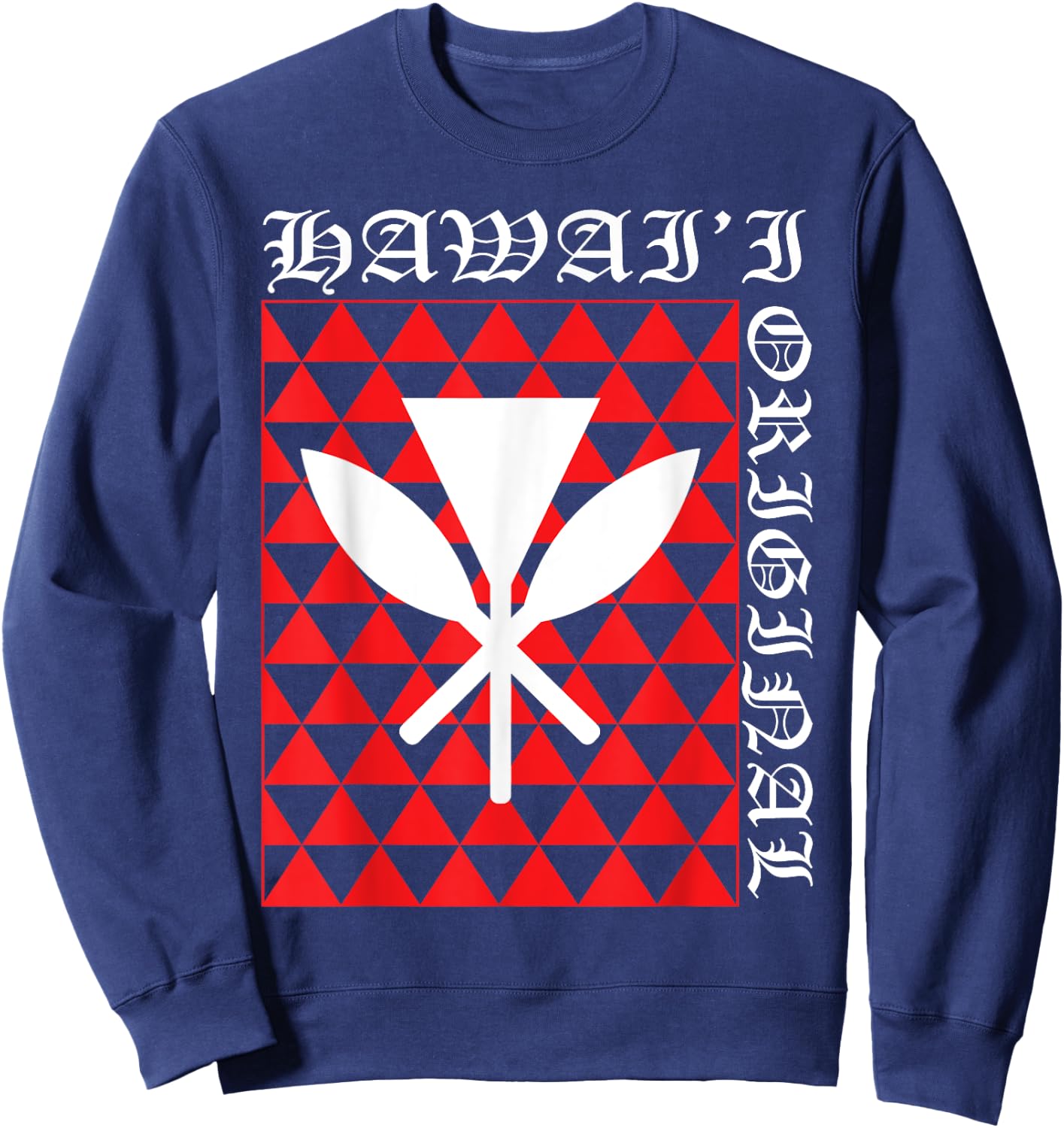 Hawaiian Islands Hawaiian Kanaka Maoli Pride Sweatshirt - Sweatshirt | Navy