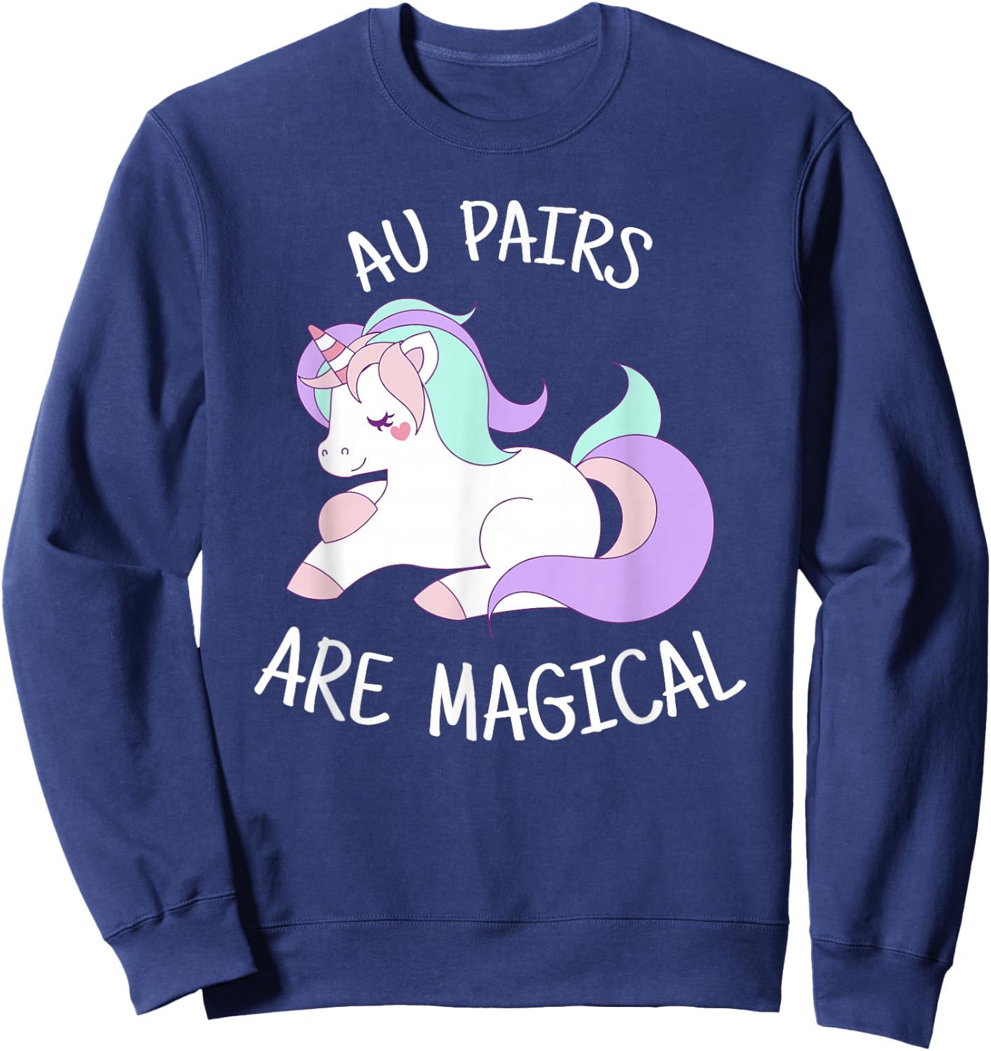 Unicorn Au Pair Gift, Au Pair Sweatshirt - Sweatshirt | Navy