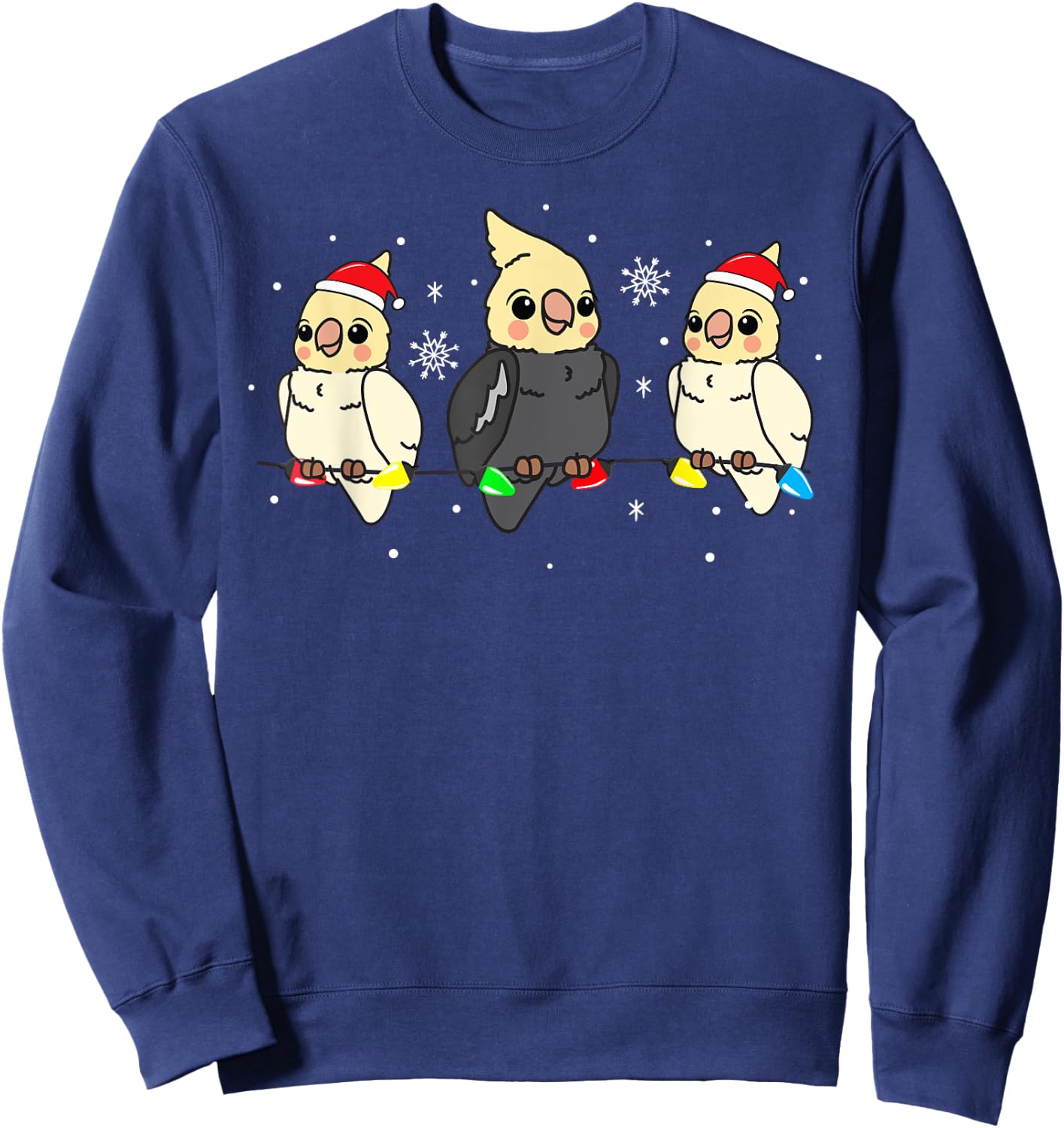 Cockatiel Bird Christmas Funny Gift Sweatshirt - Sweatshirt | Navy