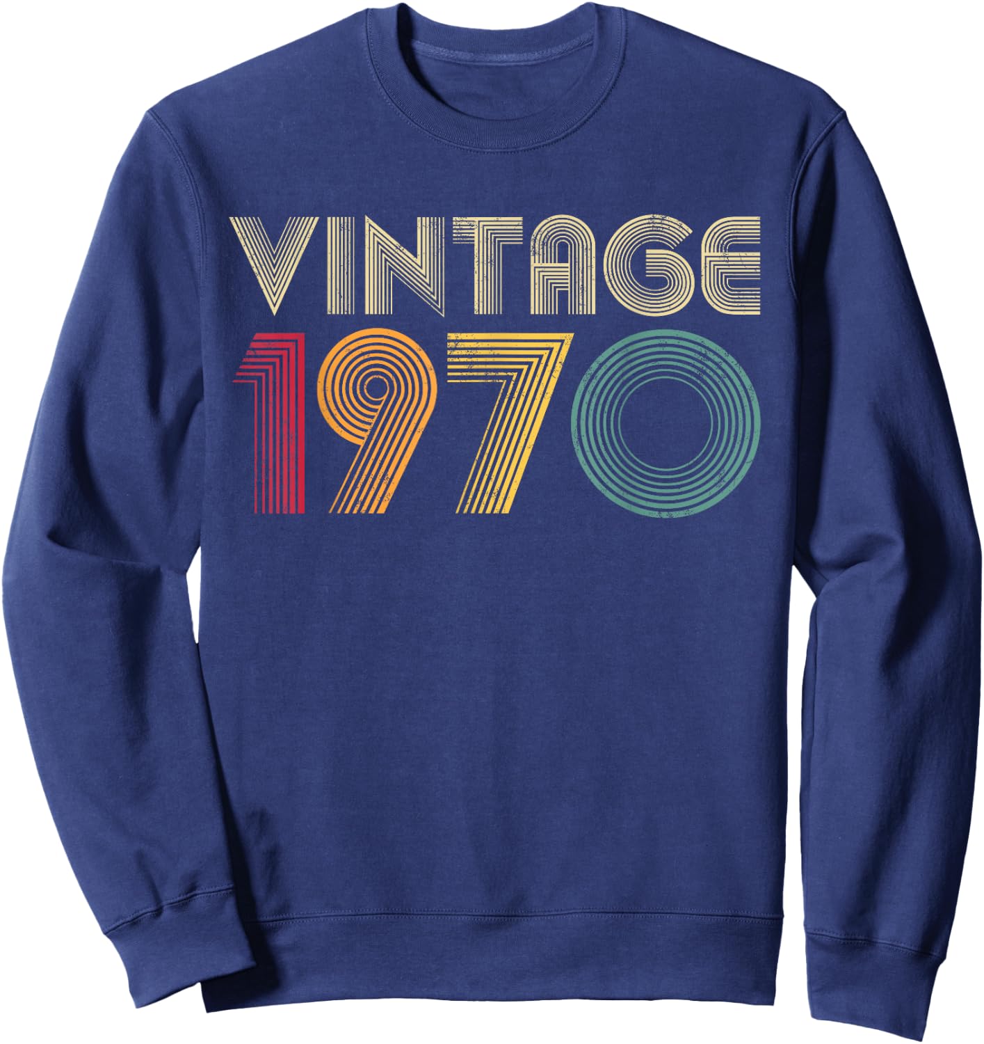 55th Birthday Gift Men 1970 55 Years Old Retro Sweatshirt - Sweatshirt | Navy