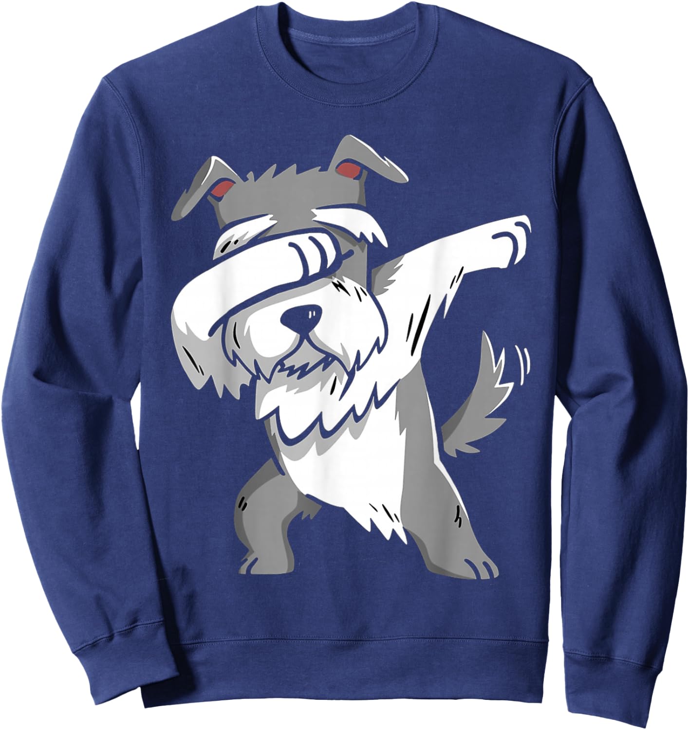 Dabbing Schnauzer Kids Schnauzer Pajamas Youth Sweatshirt - Sweatshirt | Navy