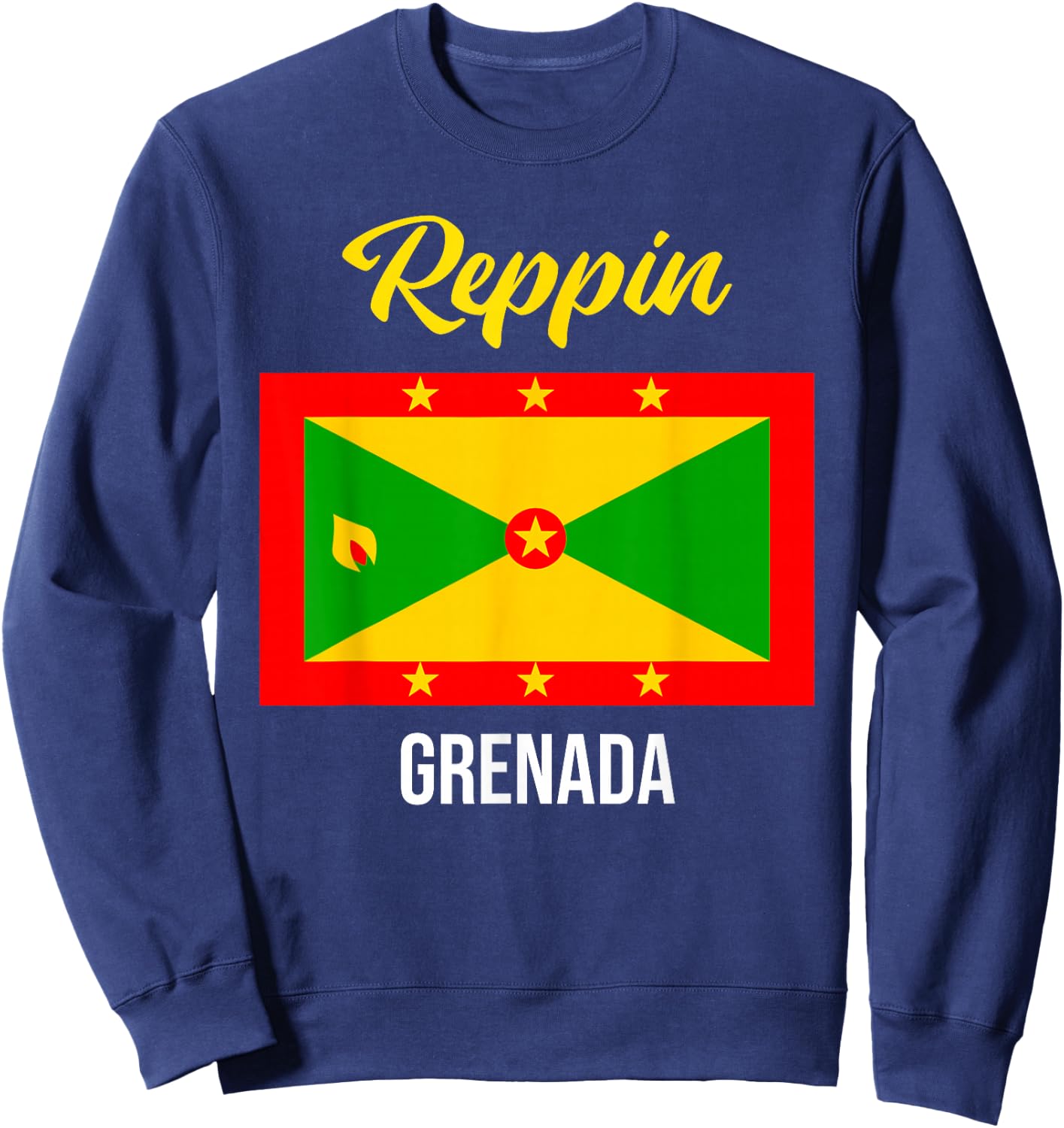 Grenada Flag Reppin West Indies Vacation T Shirt Sweatshirt - Sweatshirt | Navy