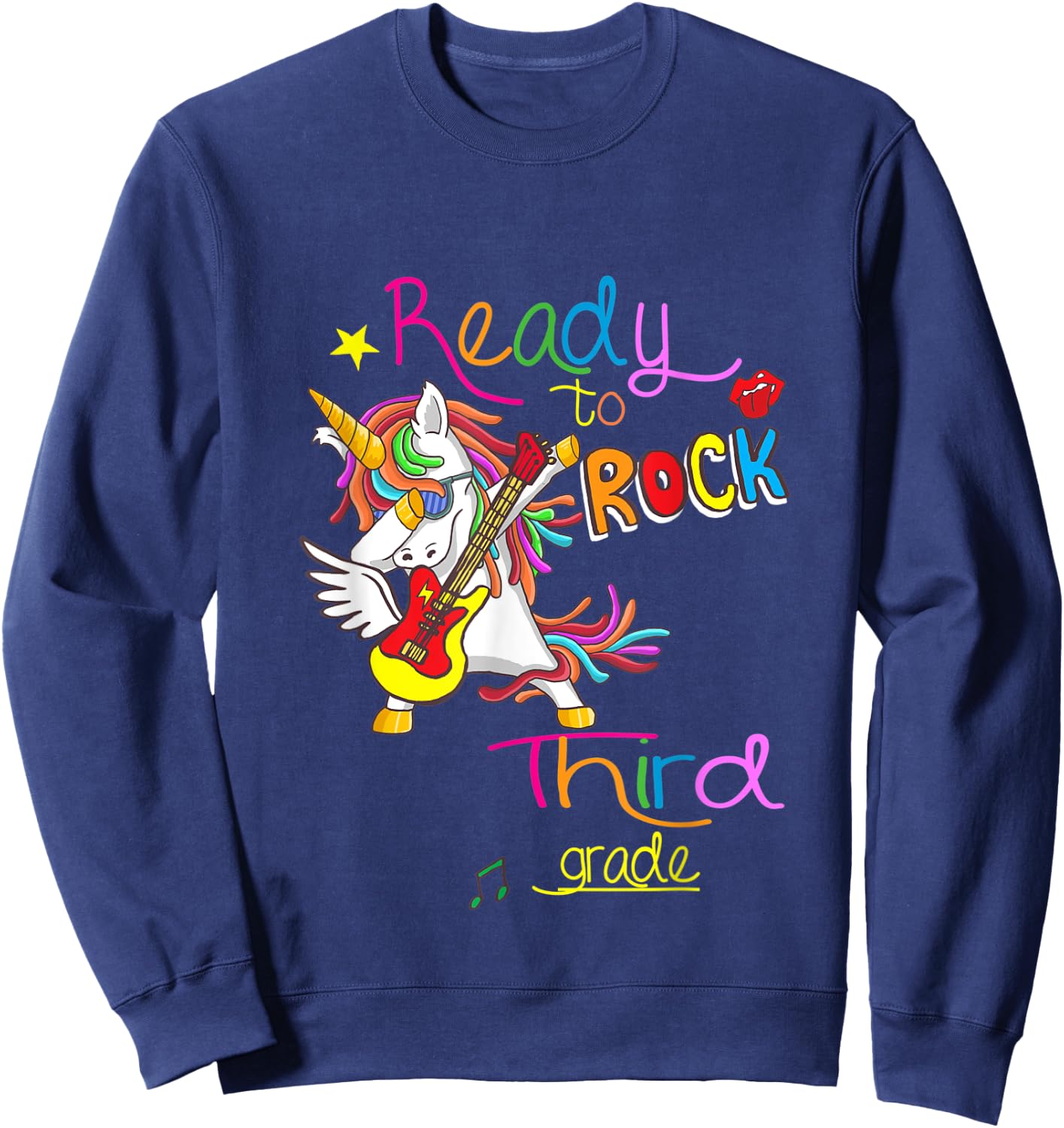 Ready to rock third grade Back to school Sweatshirt - Sweatshirt | Navy