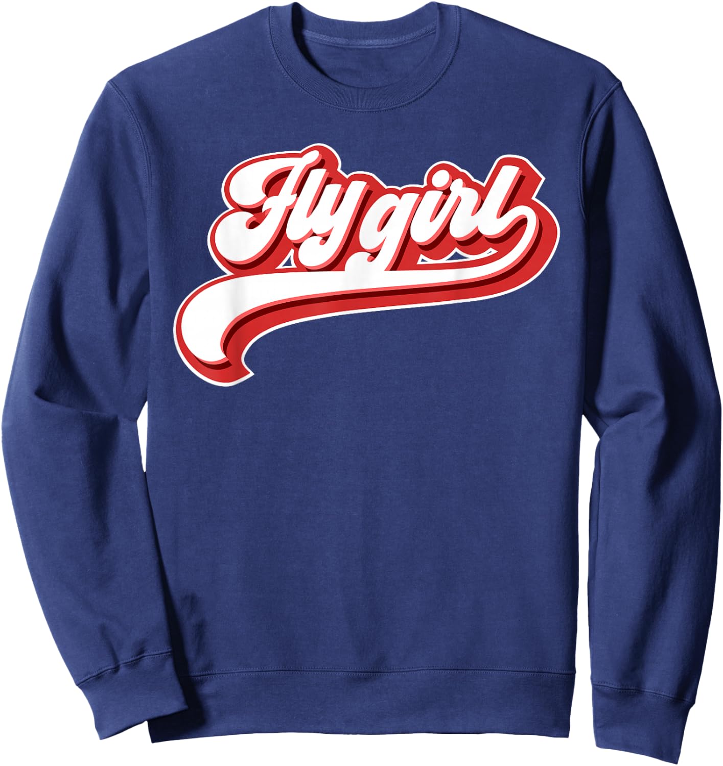 Fly Girl 80s 90s Old School Hip Hop Sweatshirt - Sweatshirt | Navy