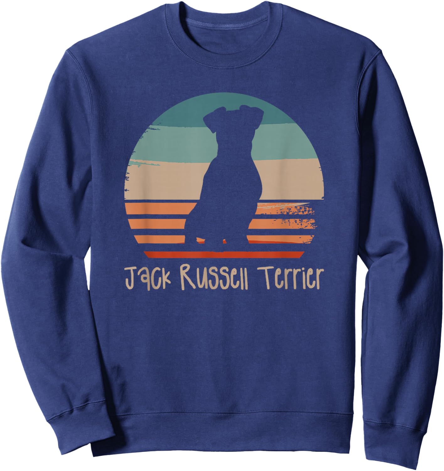 Vintage Retro Jack Russell Terrier Dog Lover Sweatshirt - Sweatshirt | Navy